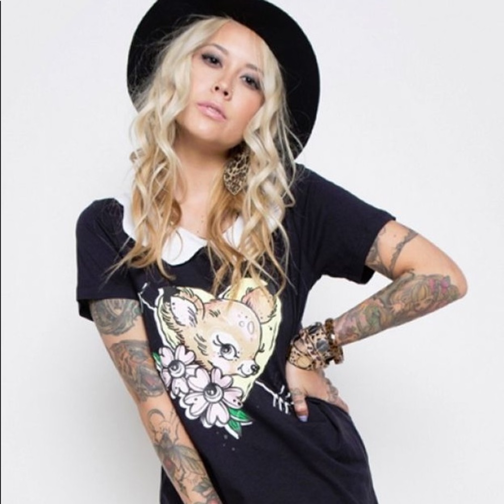 Iron Fist “Oh Deer” Peter Pan collar girly tee